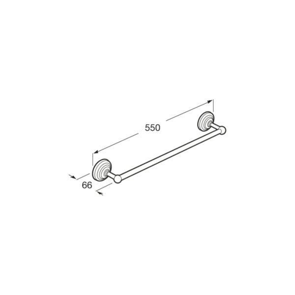 Roca Carmen Towel Rail - Chrome - Image 2