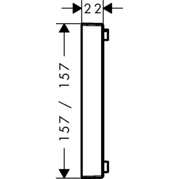 Hansgrohe Showerselect Glass Extension Element - 13604000 - Image 2
