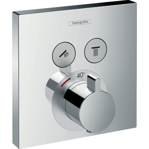 Hansgrohe Showerselect Two Outlet Thermostatic Concealed Shower Valve - Select Colour