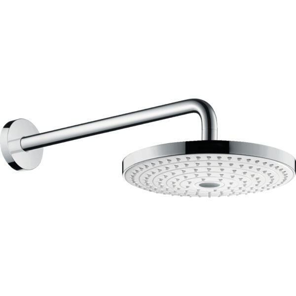 Hansgrohe Raindance Select-S 240 White/Chrome 2 Jet Overhead Shower With Shower Arm - 26466400
