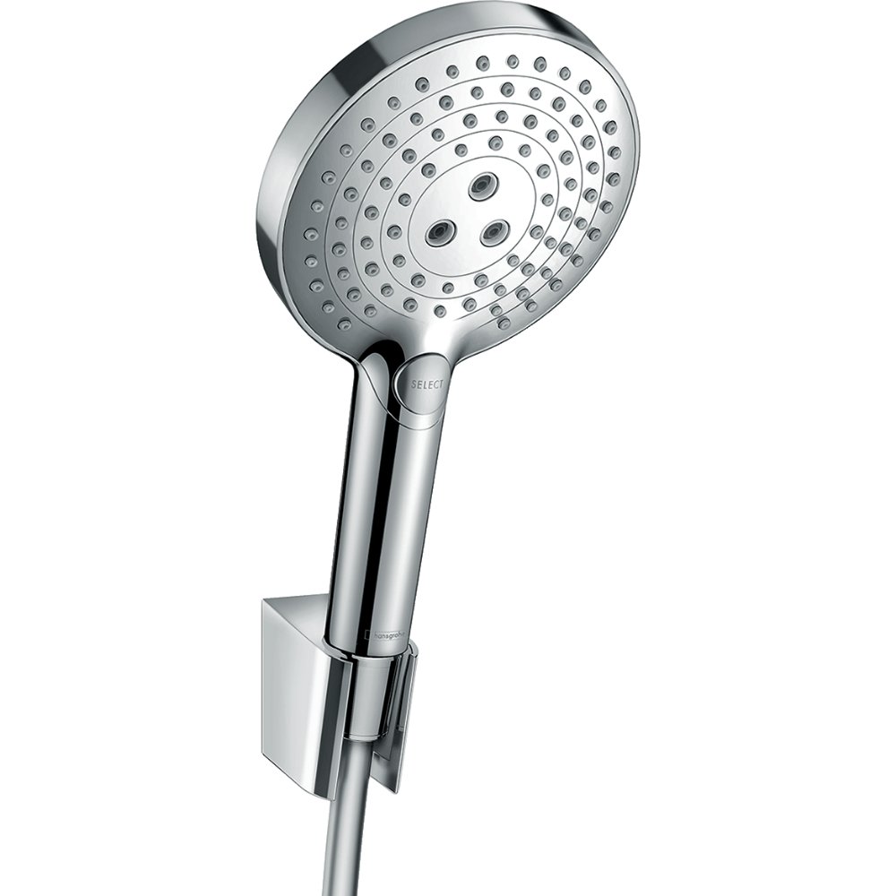 Hansgrohe Raindance Select-S 120 3 Jet Shower Handset With Holder And 1250mm Shower Hose - 26701000