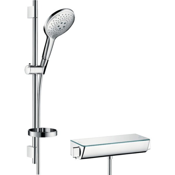 Hansgrohe Raindance Select S 150 3 Jet Ecostat Select Shower System With Thermostatic Mixer And 650mm Shower Rail - Select Colour