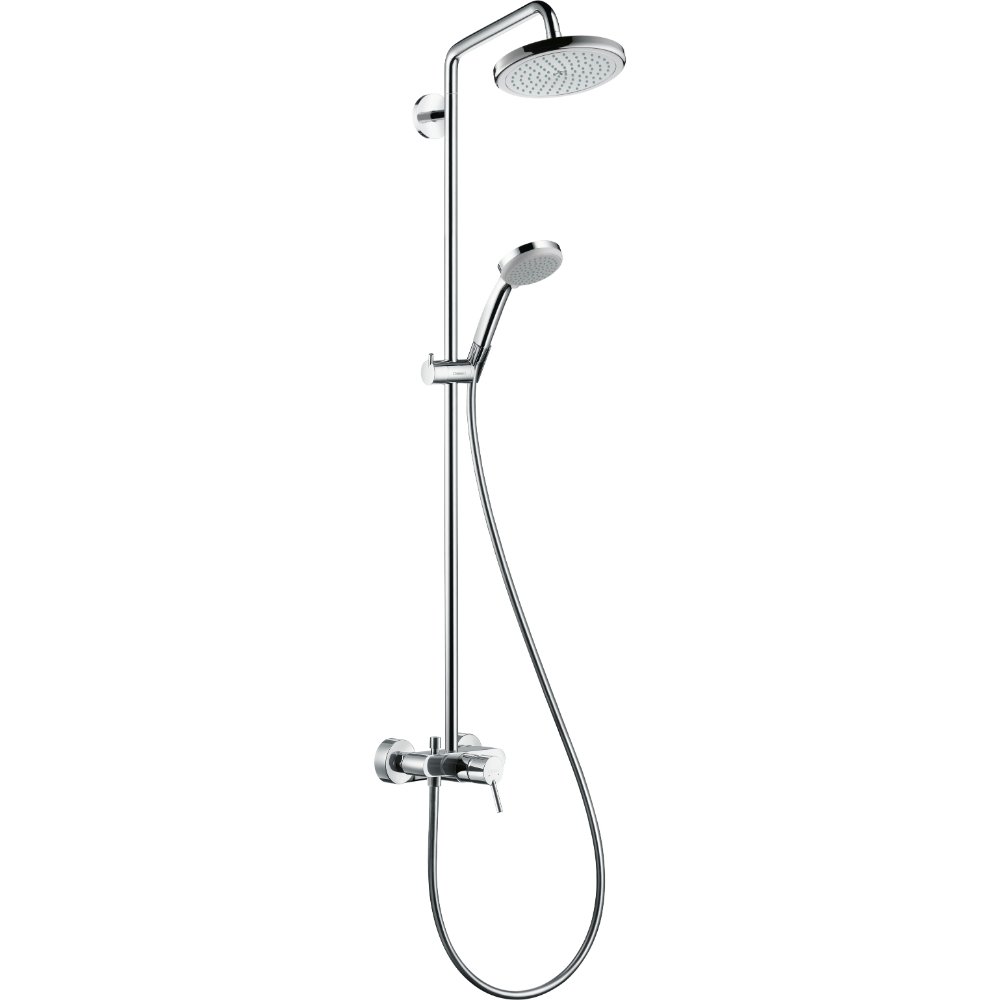 Hansgrohe Croma 220 1 Jet Showerpipe With Manual Shower Mixer - 27222000