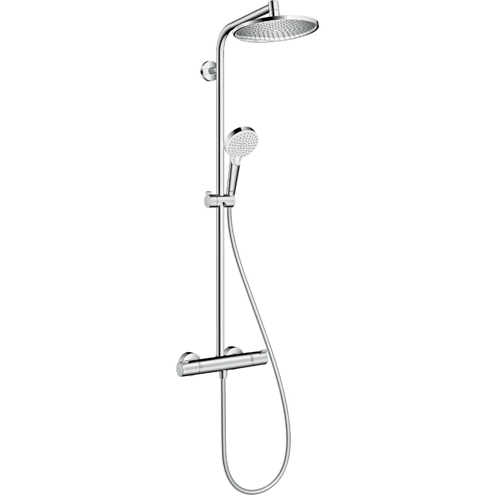 Hansgrohe Crometta S 240 1 Jet Showerpipe With Thermostatic Shower Mixer - 27267000