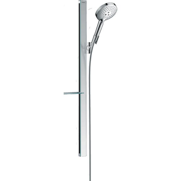 Hansgrohe Raindance Select-S 120 3 Jet Ecosmart Shower Set With Unica'E 900mm Shower Rail And Shelf - 9 L/Min - 27649000