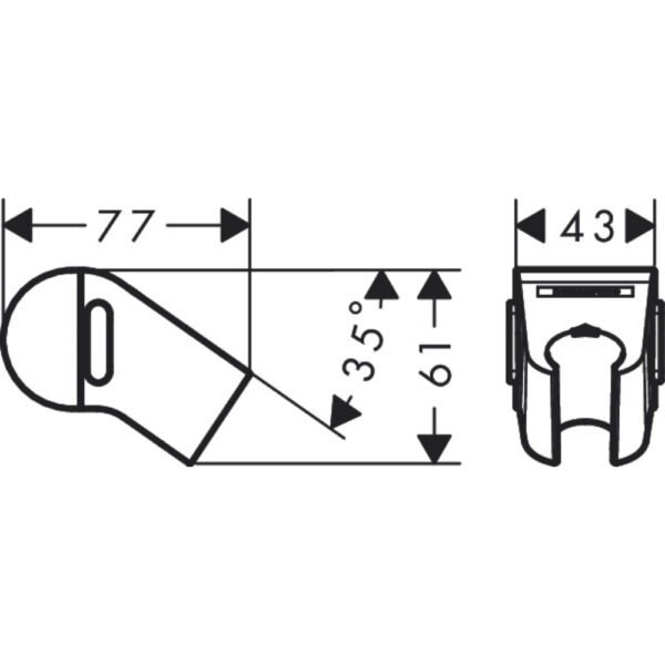 Hansgrohe Wallstoris Push Slider - Select Colour - Image 2