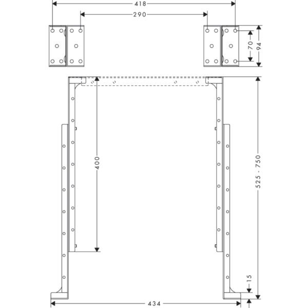 Hansgrohe Sbox Mounting Angle Set For Installation Plate For Tile Mounted Installation - 28021000 - Image 2