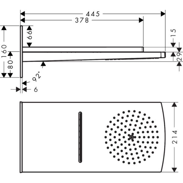 Hansgrohe Raindance Rainfall 180 2 Jet Overhead Shower - 28433000 - Image 2