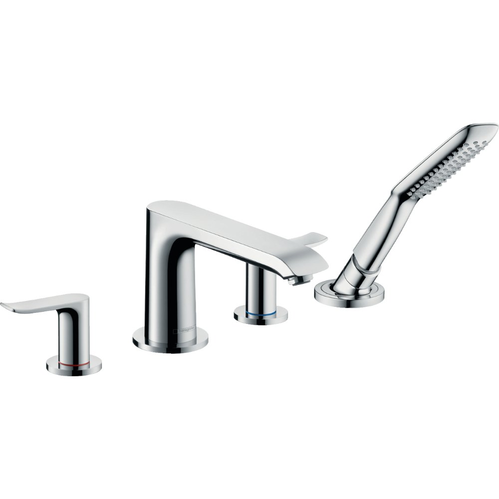 Hansgrohe Metris 4-Hole Rim-Mounted Bath Shower Mixer Tap - 31442000