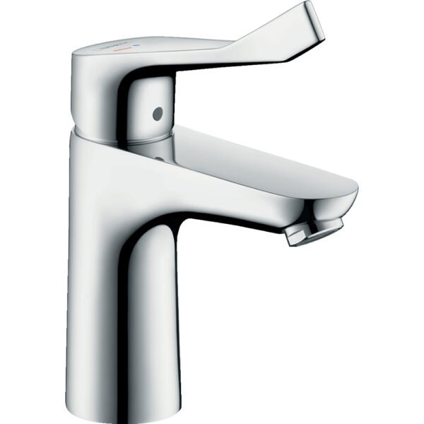 Hansgrohe Focus Single Lever 100 Coolstart Basin Mixer Tap With Extra Long Handle Without Waste - 31917000