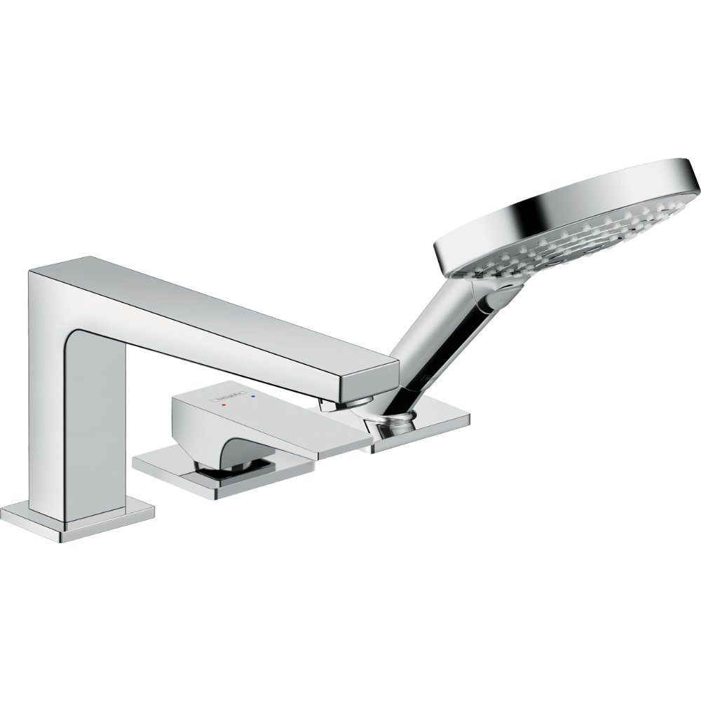 Hansgrohe Metropol 3-Hole Rim-Mounted Single Lever Bath Shower Mixer Tap With Lever Handle - 32551000
