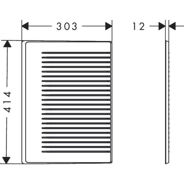 Hansgrohe F28 Draining Mat - Anthracite - 40968000 - Image 2
