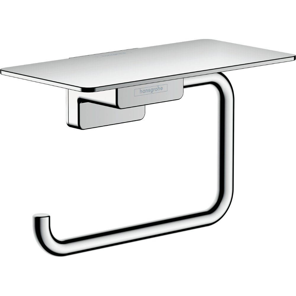 Hansgrohe Addstoris Toilet Roll Holder With Shelf - Select Colour - Chrome