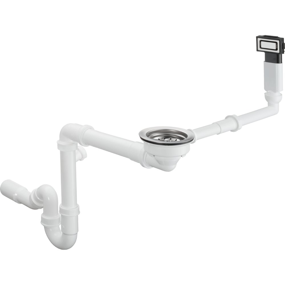 Hansgrohe Manual Waste & Overflow Set For Single Bowl - Stainless Steel - 43921800