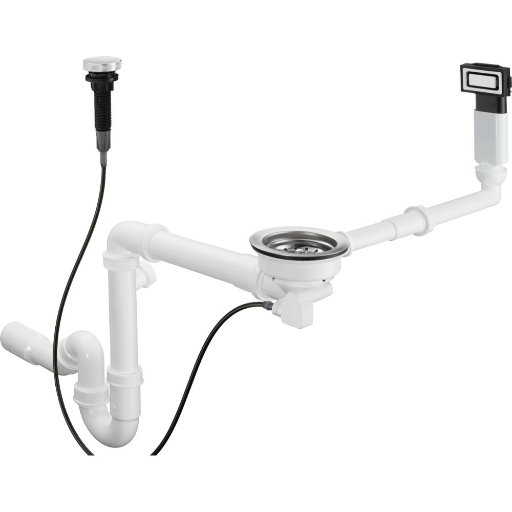 Hansgrohe Automatic Waste & Overflow Set For Single Bowl - Stainless Steel - 43931800