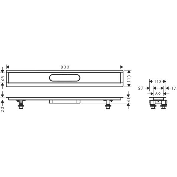 Hansgrohe Raindrain Installation Set For Shower Drains Finish Sets - Select Size - Image 4