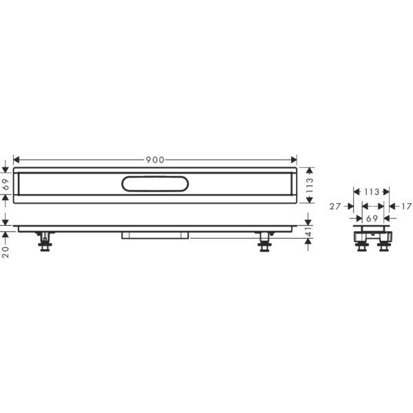 Hansgrohe Raindrain Installation Set For Shower Drains Finish Sets - Select Size - Image 5