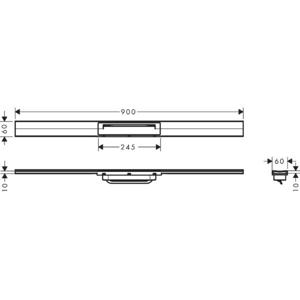 Hansgrohe Raindrain Flex Finish Set Shower Drain 900 Cuttable - Select Colour - Image 2