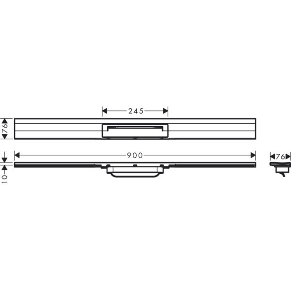 Hansgrohe Raindrain Flex Finish Set Shower Drain 900 Cuttable For Wall Mounting - Select Colour - Image 2