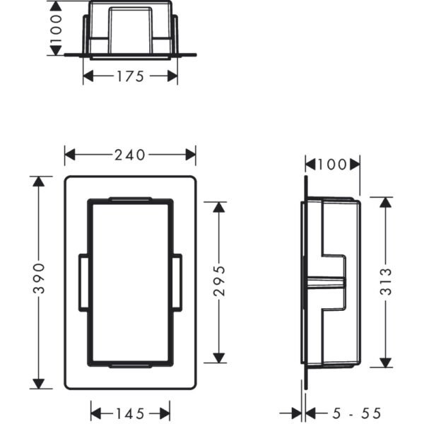 Hansgrohe Xtrastoris Minimalistic Wall Niche Frameless - Select Size - Image 2
