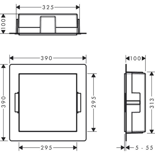 Hansgrohe Xtrastoris Minimalistic Wall Niche Frameless - Select Size - Image 3