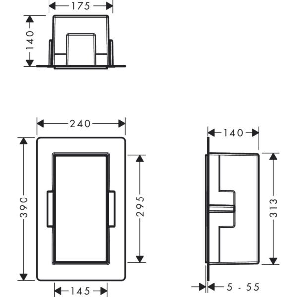 Hansgrohe Xtrastoris Minimalistic Wall Niche Frameless - Select Size - Image 4
