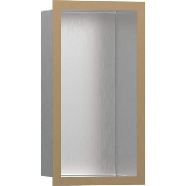 Hansgrohe Xtrastoris Individual Wall Niche Brushed Stainless Steel With Design Frame 150mm x 100mm - Select Colour