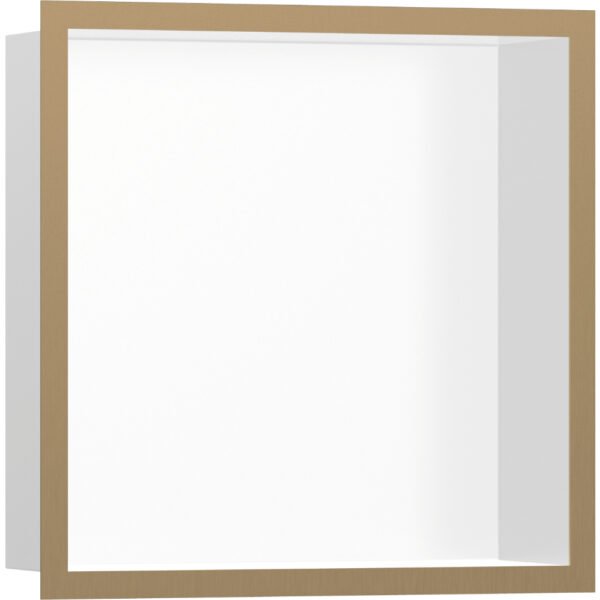 Hansgrohe Xtrastoris Individual Wall Niche Matt White With Design Frame 300mm x 100mm - Select Colour