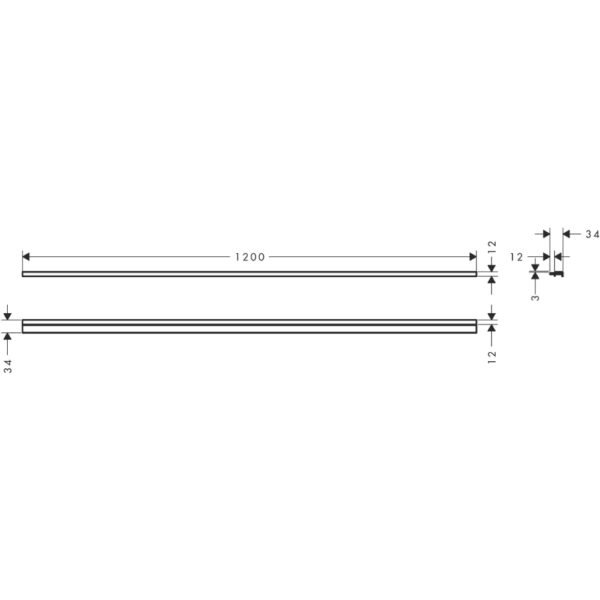 Hansgrohe Rainturn Adjustable Wall Profile - 56161000 - Image 2