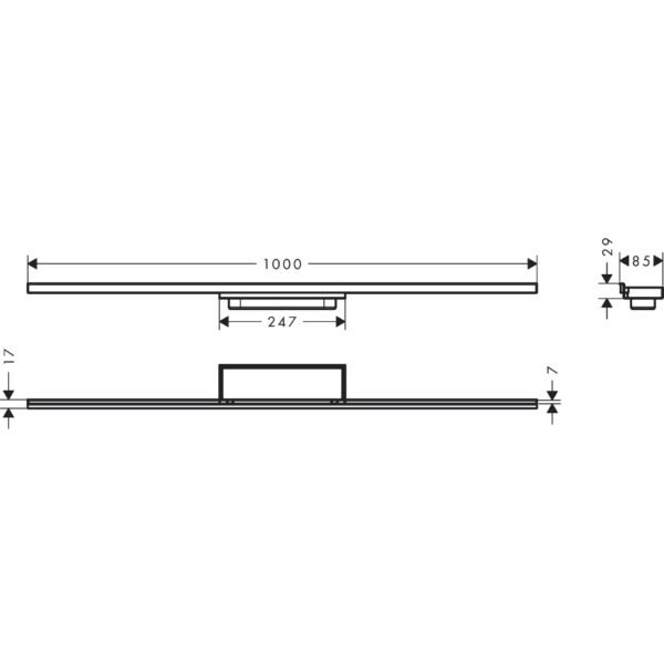 Hansgrohe Raindrain Minimalistic 1000mm Shower Drain Finish Set - 56222000 - Image 2
