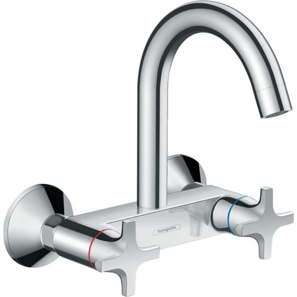 Hansgrohe Logis M32 Wall-Mounted Single Spray Mode Kitchen Mixer Tap - 71286000