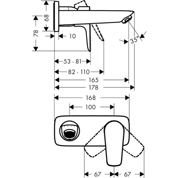 Hansgrohe Talis E Single Lever Basin Mixer Tap With 165mm Spout - 71732000 - Image 2