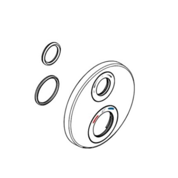 Hansgrohe Rosette Ecostat S For Built-In Thermostat - Chrome - 92283000