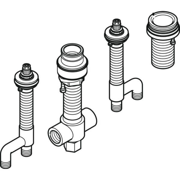 Hansgrohe Installation Aid 4-Hole Rim Mounted Bath Mixer - 92668000