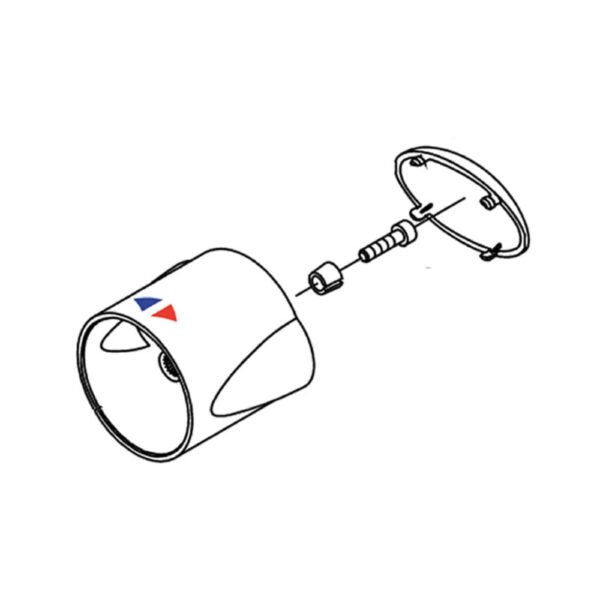 Hansgrohe Handle For Thermostat Ecomax Bath - Chrome - 97469000