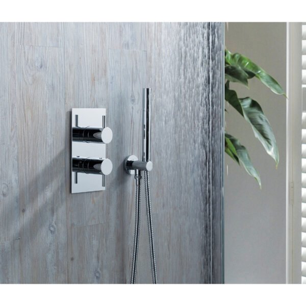 Just Taps Plus Florence 1 Outlet Thermostatic Concealed Shower Valve - Chrome - Image 4