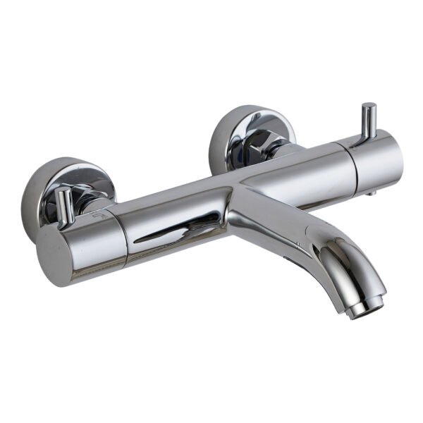 Just Taps Plus Florentine Wall Mounted Thermostatic Bath Shower Mixer Tap - Chrome