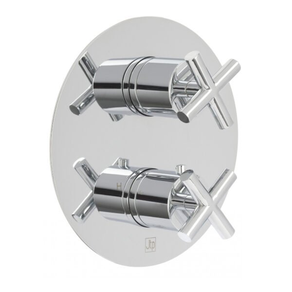 Just Taps Plus Solex 2 Outlet Round Thermostatic Concealed Shower Valve - Chrome