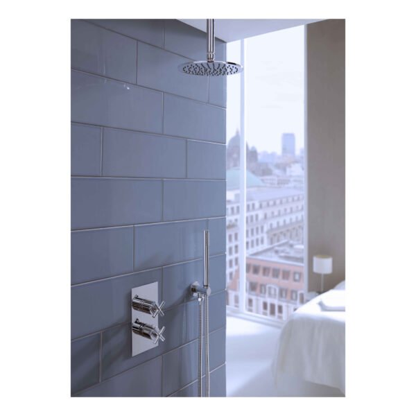 Just Taps Plus Solex 3 Outlet Thermostatic Concealed Shower Valve - Chrome - Image 2