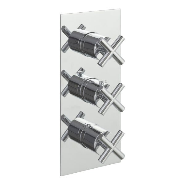 Just Taps Plus Solex 2 Outlet 3 Handle Thermostatic Concealed Shower Valve