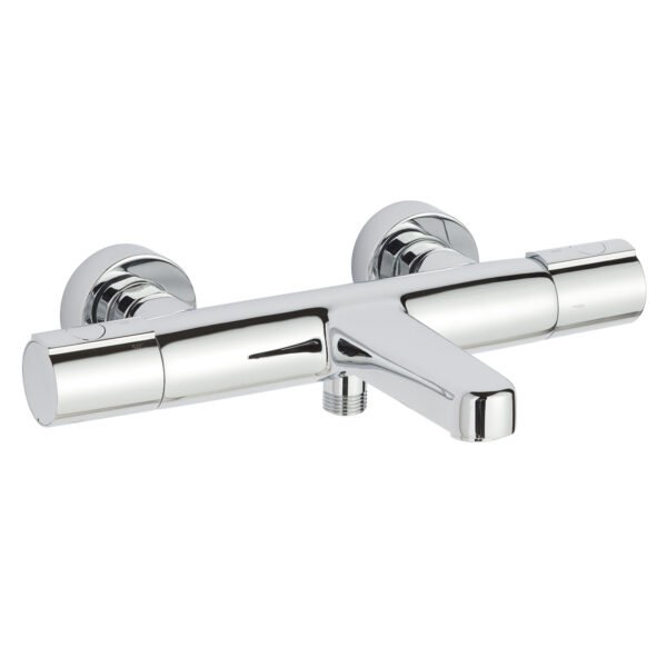 Just Taps Plus Hugo Thermostatic Bath Shower Mixer Tap Without Kit - Chrome