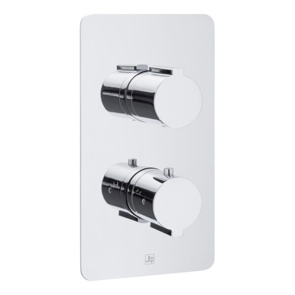 Just Taps Plus Curve 1 Outlet 2 Handle Thermostatic Concealed Shower Valve - Chrome
