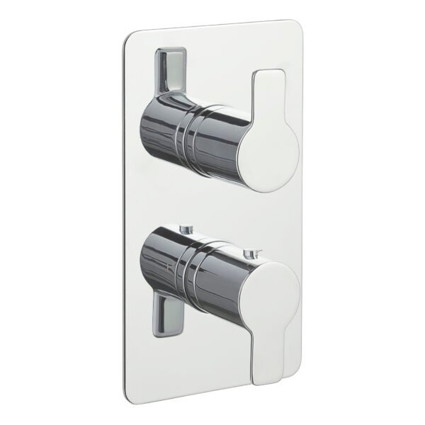 Just Taps Plus Amore 2 Outlet 2 Handle Thermostatic Concealed Shower Valve - Chrome