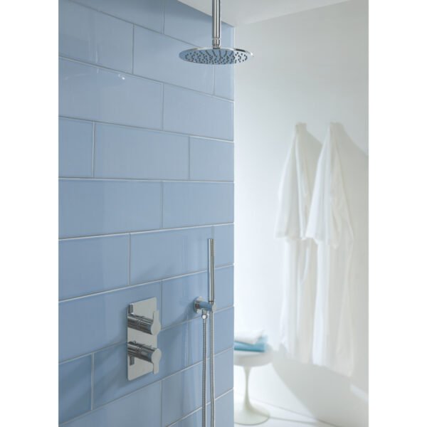 Just Taps Plus Amore 2 Outlet 2 Handle Thermostatic Concealed Shower Valve - Chrome - Image 3