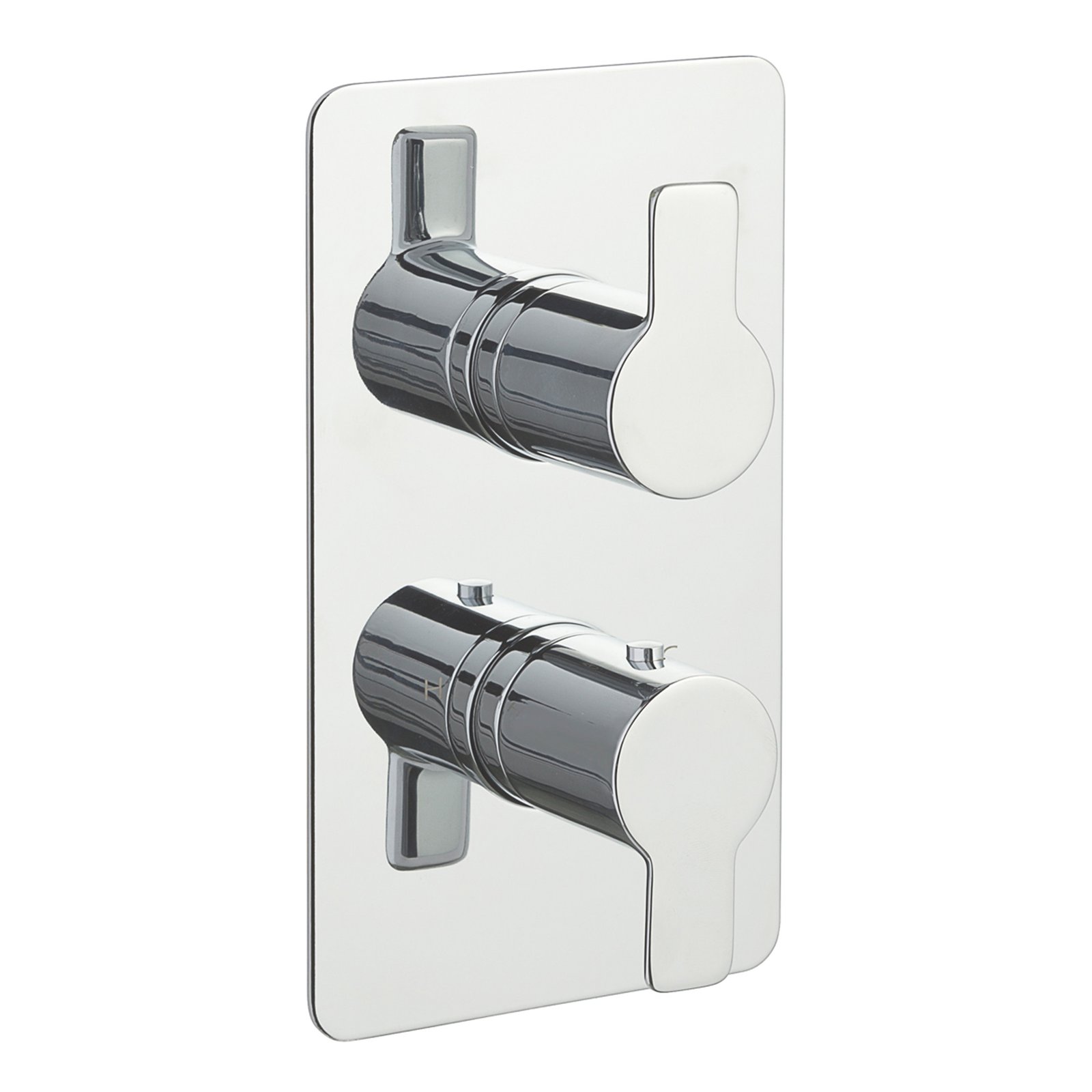 Just Taps Plus Amore 3 Outlet 2 Handle Thermostatic Concealed Shower Valve - Chrome