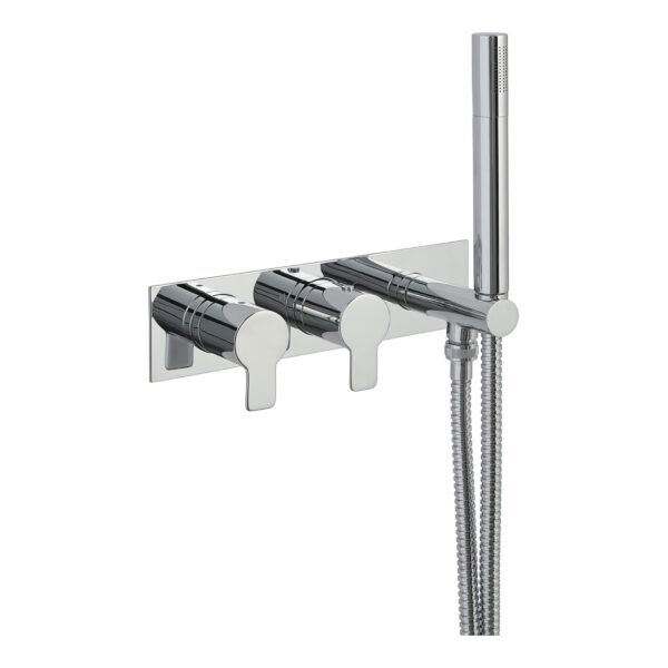 Just Taps Plus Amore 2 Outlets Thermostatic Concealed Shower Valve With Attached Handset - Chrome