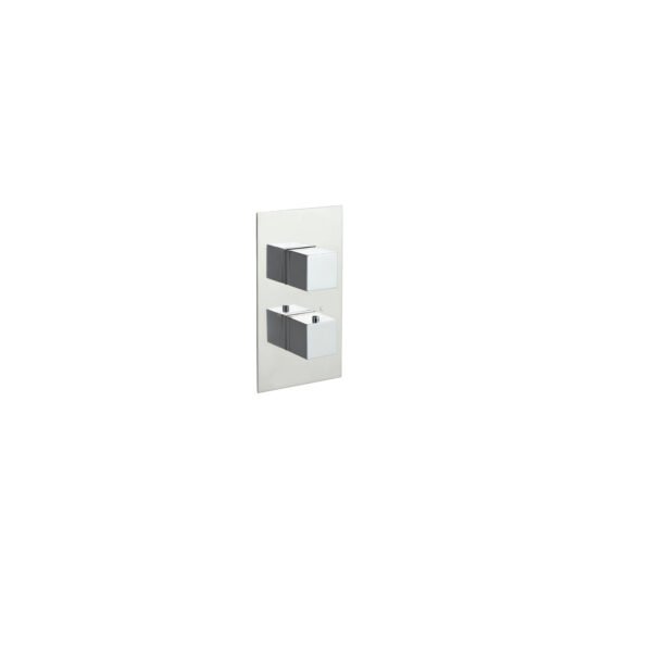 Just Taps Plus Athena 2 Outlet With 2 Handle Thermostatic Concealed Shower Valve - Chrome