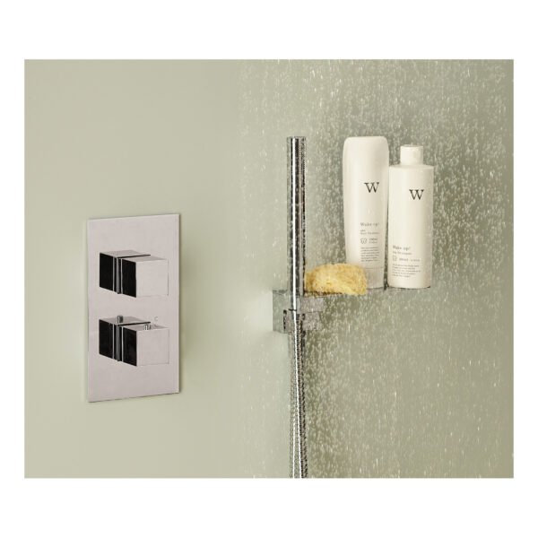 Just Taps Plus Athena 3 Outlet With 2 Handle Thermostatic Concealed Shower Valve - Chrome - Image 3