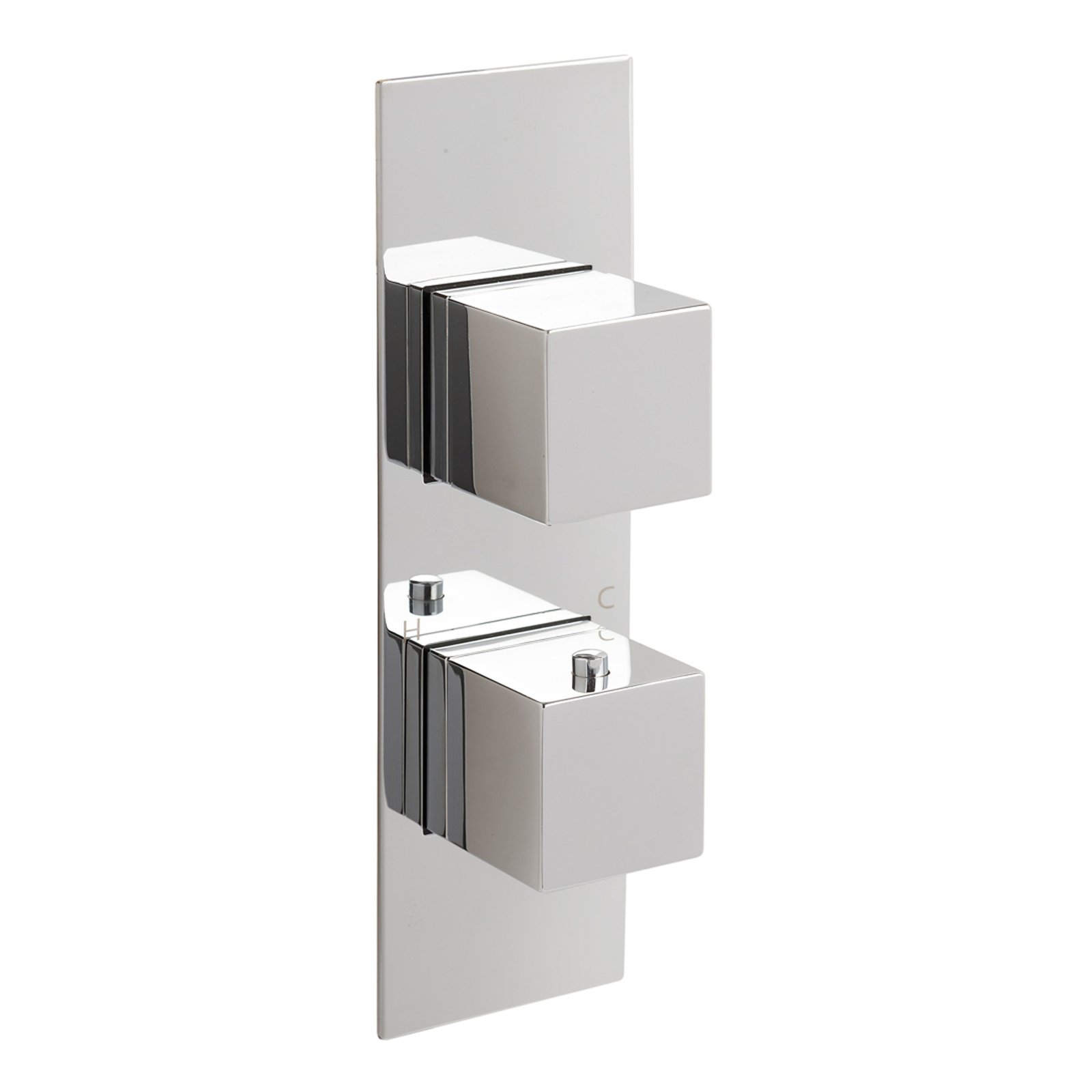Just Taps Plus Athena 3 Outlet With 2 Handle Slimline Thermostatic Concealed Shower Valve - Chrome