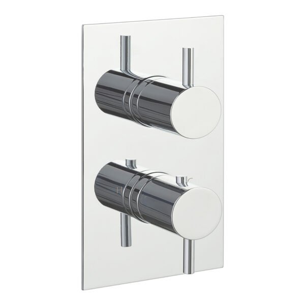 Just Taps Plus Florence 1 Outlet Thermostatic Concealed Shower Valve And Designer Handle - Chrome